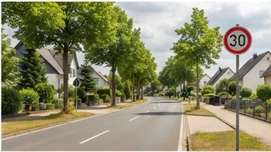 Vollzug der Straßenverkehrs-Ordnung (StVO): Geschwindigkeitsbeschränkung auf 30 km/h entlang der L 395
