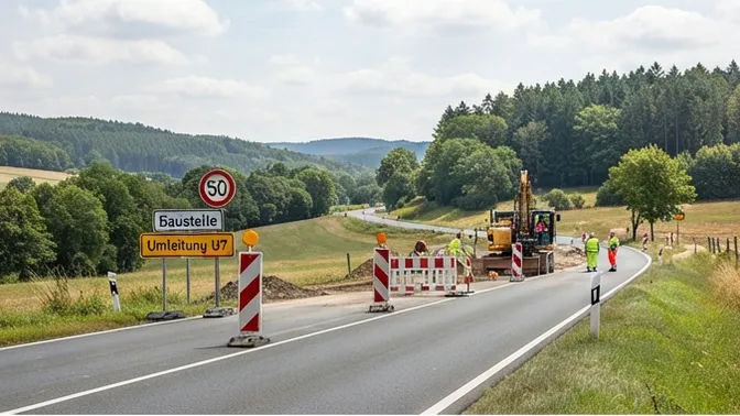 Vollsperrung zwischen Schrollbach und Obermohr