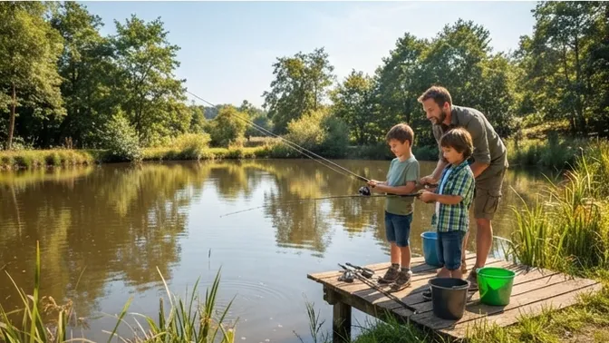 Ein Tag mit Krebsen und Fischen am Angelweiher