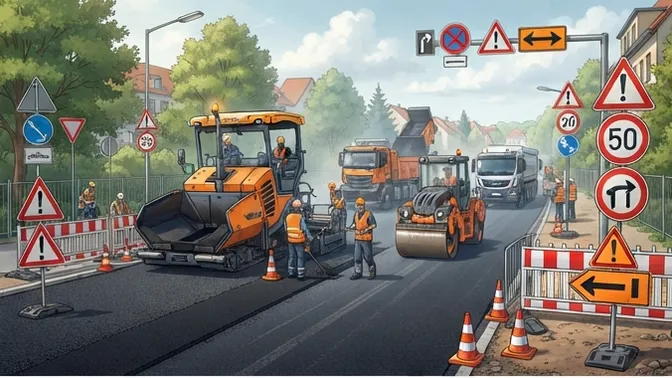 Der Landesbetrieb Mobilität informiert: Arbeiten an der L401