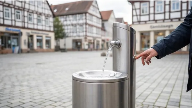 Einweihung des Trinkwasserbrunnens in Lohnsfeld