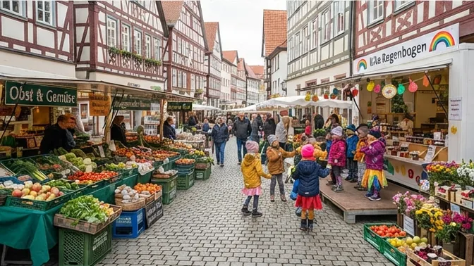 Wochenmarkt im Haus für Kinder