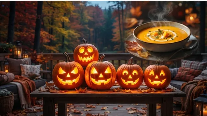 Kürbisschnitzen für Halloween