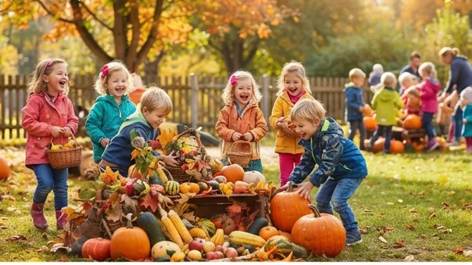 Erntedankgottesdienst und Herbstfest in der Kita Schallodenbach