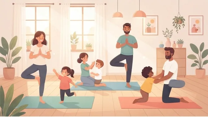Eltern-Kind-Yoga in der Kita Arche Noah