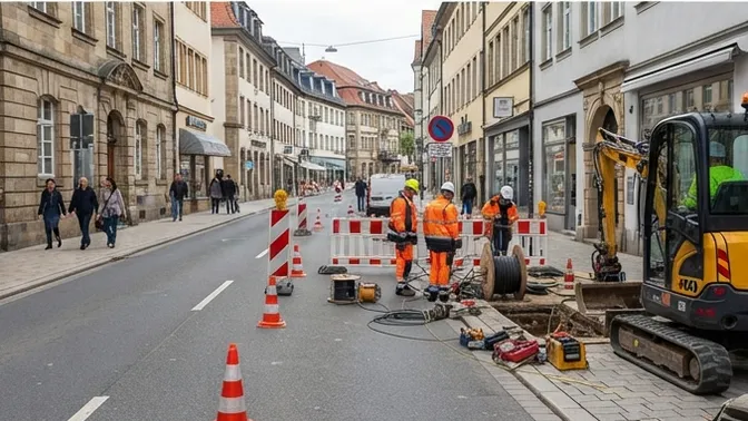 Moorbachstraße in Miesenbach halbseitig gesperrt