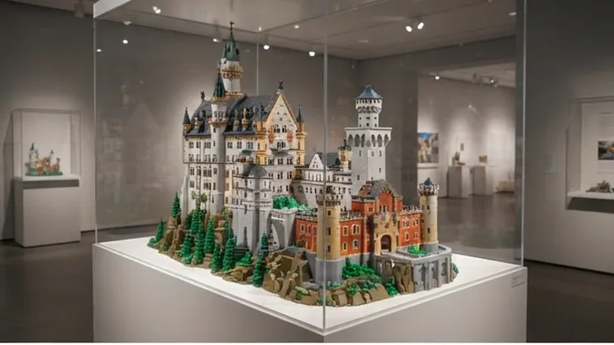 Burg Nanstein aus LEGO-Steinen im Historischen Museum der Pfalz