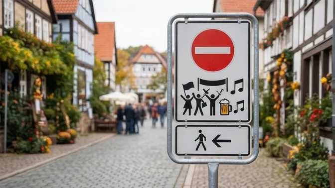 Sperrung der Marktstraße wegen der Kerwe