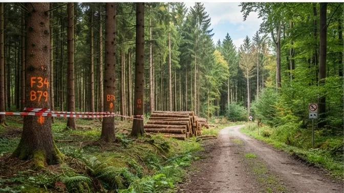 Verkehrssicherungsmaßnahmen im Waldbereich Steighalde
