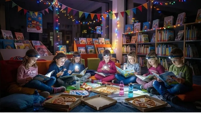 Lesenacht in der Stadtbücherei Landstuhl: Pizza, Rätsel und Abenteuer