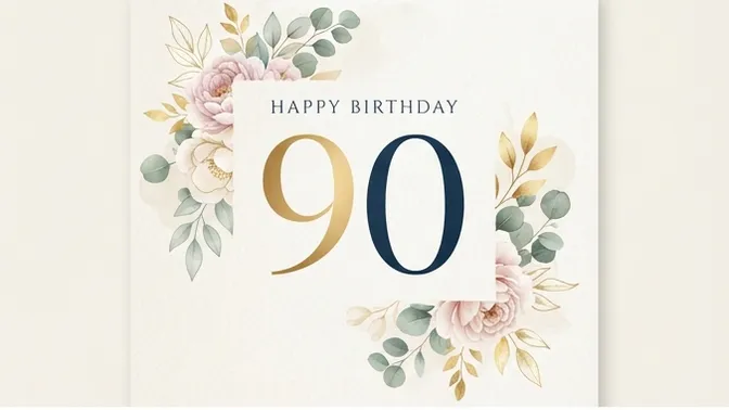 Herzlichen Glückwunsch zum 90. Geburtstag