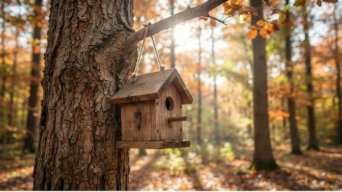 Vorgezogene Ausgleichsmaßnahmen im Wald: Aufhängen von Nistkästen im Herbst 2026
