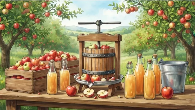 Ich presse meinen eigenen Apfelsaft!