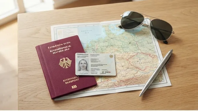 Prüfung Ihrer Reisedokumente für den Urlaub