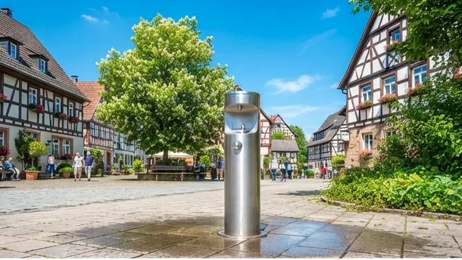 Eröffnung des neuen Trinkwasserbrunnens in Lohnsfeld