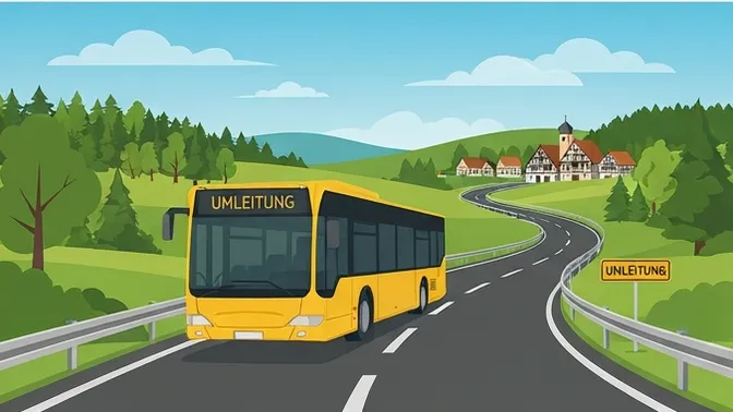 Hinweis zu ÖPNV: Mögliche Verspätungen aufgrund von Straßensperrung zwischen Börrstadt und Breunigweiler
