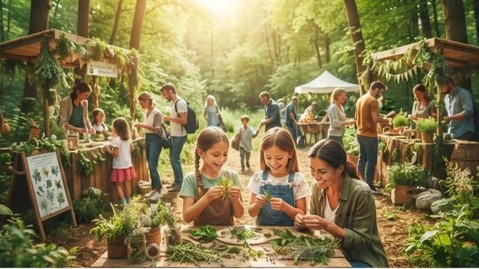 Erfolgreiches Kräuterfest im Waldkindergarten „Zum Gänsebrünnchen“